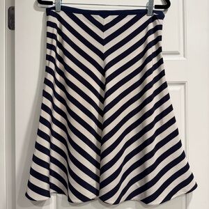 Lauren Ralph Lauren 100% Silk Chevron Slip Skirt Womens 12 Quiet Luxury Minimal